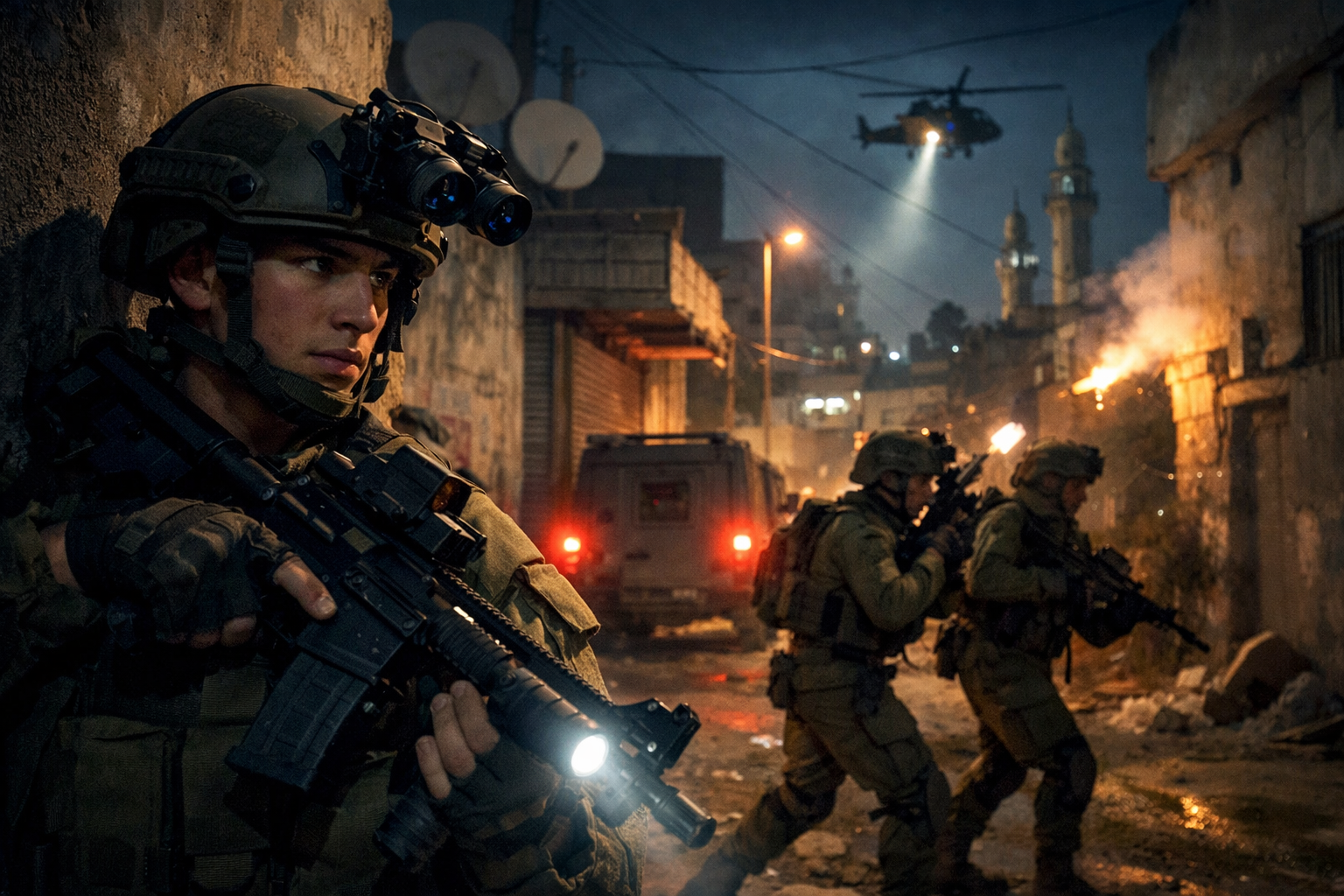 Israeli special forces night operations in West Bank city