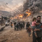 Israel Lebanon conflict mass evacuations showing civilians fleeing southern Lebanon and Beirut suburbs during the 2026 military escalation.