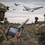 Ukrainian military testing interceptor drones as part of drone defense Ukraine strategies against Iranian Shahed attack drones.